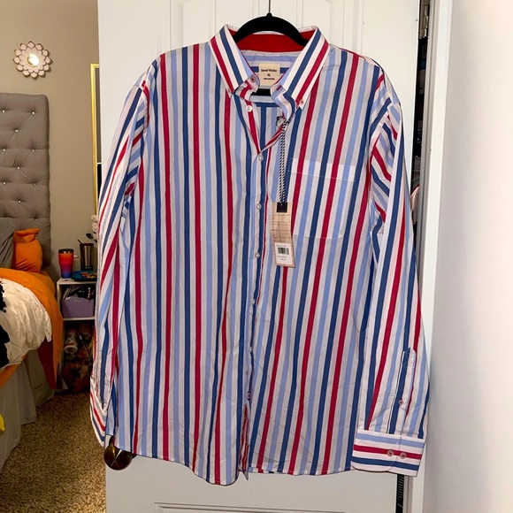 Samuel Windsor Striped Button Up Shirt - Picture 1 of 7